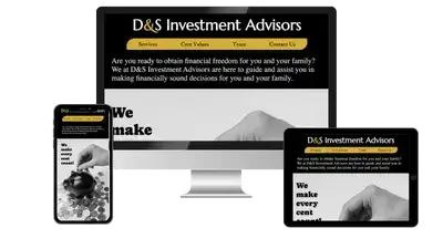 Mockup of D&S Investment Advisors website