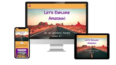 Mockup of Traveling Around AZ website